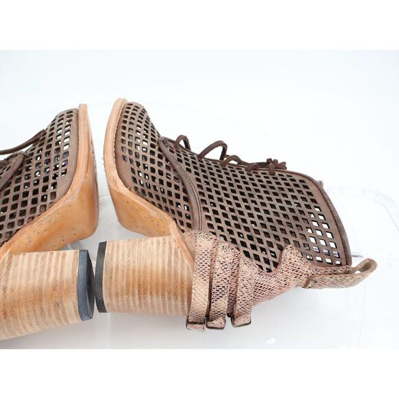 Freebird by Steven Benni Sandal Bootie Size 9 Brown Multi Lace Up Block Heel NEW - Picture 7 of 13